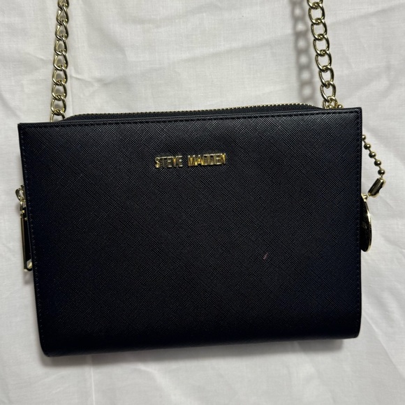 STEEVE MADDEN Black Crossbody Purse/ Shoulder Purse - Excellent Condition - Picture 2 of 14